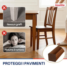 Carica l'immagine nel visualizzatore di Gallery, 60 Pezzi Feltrini Adesivi per Sedie e Mobili, Quadrati 25 mm Marrone