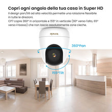 Carica l'immagine nel visualizzatore di Gallery, Tenda CP7 Telecamera WiFi Interno 4MP 360° Pan Tilt con Visione Notturna e Audio Bidirezionale, Rilevamento AI, Compatib