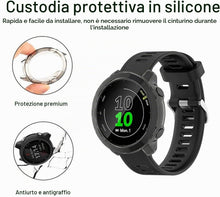 Carica l'immagine nel visualizzatore di Gallery, MWOOT Compatibile con Garmin Forerunner 55 Smartwatch Pellicole in Vetro Temperato 4 Pezzi e Custodie Protezione in Sili