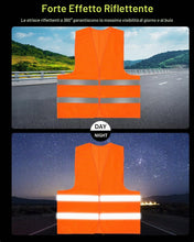 Carica l'immagine nel visualizzatore di Gallery, 10 Pezzi Gilet Catarifrangente Alta Visibilità - Giubbotto Sicurezza 2 Strisce Riflettenti per Edili, Ciclisti, Running,