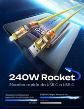 Carica l'immagine nel visualizzatore di Gallery, LISEN Cavo USB C a USB C [2 m 240 W] 4 in 1 iPhone 17 cavo di ricarica da USB C a Lightning tipo di ricarica rapida da C