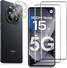 Carica l'immagine nel visualizzatore di Gallery, Locofun Pellicola Vetro Temperato per Xiaomi Redmi Note 15 5G/ Poco M8 e Protezione Lente Fotocamera, Durezza 9H Schermo