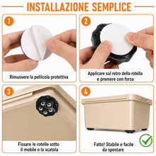Carica l'immagine nel visualizzatore di Gallery, 12 Pezzi Rotelle A Sfere Pesanti, Piatte Per Mobili