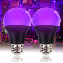 Carica l'immagine nel visualizzatore di Gallery, Lampadina nera UV da 10 W, luce viola, E27 Black Night Light Bulb 395 nm Black Light Light for Body Paint, Children's Bi