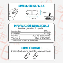 Carica l'immagine nel visualizzatore di Gallery, Lattoferrina 200 mg PiùLife con Quercetina - 60 Capsule