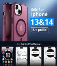 Carica l'immagine nel visualizzatore di Gallery, Vansdon Cover Magnetica per iPhone 13 / 14 con 1 Pezzi Vetro Temperato