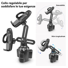 Carica l'immagine nel visualizzatore di Gallery, Supporto per smartphone da auto, da montare nel portabevande