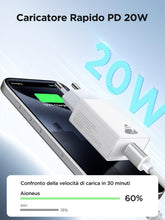 Carica l'immagine nel visualizzatore di Gallery, Caricatore USB C, Presa USB C 20W Ricarica Rapido, Spina Tipo C Alimentatore PD Adattatore da Muro Caricabatterie Veloce