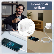 Carica l'immagine nel visualizzatore di Gallery, Caricatore 66W per Honor 400 Pro, 400 Lite, 400, 200 Pro – Alimentatore USB C 66W Rapido con Cavo 6A da 1m – Per Honor M