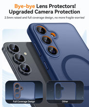 Carica l'immagine nel visualizzatore di Gallery, CANSHN Magnetica Cover per Samsung Galaxy S24 (6.2 Pollici), [Protezione Completa Della Fotocamera] Custodia Traslucida 