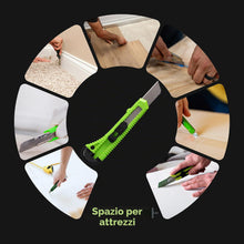 Carica l'immagine nel visualizzatore di Gallery, ToolSpace Set 20 Taglierini Professionali Cutter Lama Diciotto Millimetri Acciaio Inox Impugnatura Ergonomica Blocco Sic
