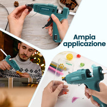Carica l'immagine nel visualizzatore di Gallery, MAXDONE Pistola Colla a Caldo 60W &amp; 100W &amp; Chiudi con un clic, Pistola Grandi Colla a Caldo Professionale con 12 stick d