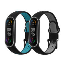 Carica l'immagine nel visualizzatore di Gallery, kwmobile 2x Cinturino TPU Silicone Fibbia Compatibile con Xiaomi Mi Smart Band 6 / Mi Band 6 / Band 5 Cinturino - Cintur