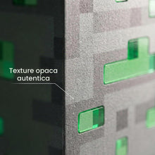 Carica l'immagine nel visualizzatore di Gallery, Lampada LED Cubo Smerald Pixel Miner - Luce Notturna Verrde per Gamer con Design a Blocchi Luminosi, Alimentazione USB -