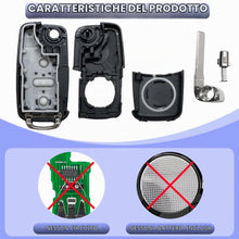Carica l'immagine nel visualizzatore di Gallery, 3 Tasti Guscio Chiave Auto Compatibile con VW Golf MK6 UP Polo T5 Caddy EOS Jetta Transporter Tiguan Touran Sharan Sciro