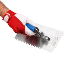 Carica l'immagine nel visualizzatore di Gallery, Mivos Cazzuola dentata 6 x 6, in acciaio inox, dentata, 270 x 130, con impugnatura morbida, spatola per capelli antirugg