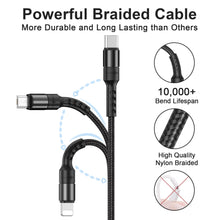 Carica l'immagine nel visualizzatore di Gallery, RAVIAD Multi Cavo di Ricarica 3 in 1 Multiplo Cavetto Micro USB C 1.26M