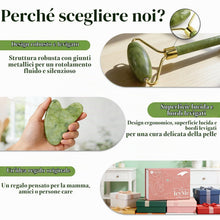 Carica l'immagine nel visualizzatore di Gallery, BAIMEI Gua Sha e Rullo di Giada per il Viso, Massaggiatore Viso &amp; Corpo