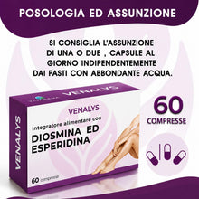 Carica l'immagine nel visualizzatore di Gallery, Diosmina Esperidina 500 mg, 60 Compresse, con Vitamina C, Ippocastano e Meliloto – Integratore Gambe, Estratti Vegetali 