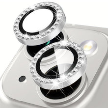 Carica l'immagine nel visualizzatore di Gallery, Coiwxmoi Protezione Fotocamera per iPhone 14/14 Plus,Pellicola Vetro Glitter Copri Telecamera Camera Proteggi Obiettivo 