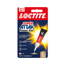 Carica l'immagine nel visualizzatore di Gallery, Loctite Super Attak Power Flex, Colla trasparente istantanea, 1x3 g