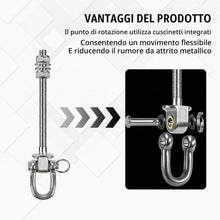Carica l'immagine nel visualizzatore di Gallery, Ganci per Altalena Resistenti in Acciaio Inox con Cuscinetti Confezione da 2, Bulloni M10 Girevole, capacità 680 kg, per