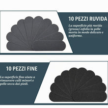 Carica l'immagine nel visualizzatore di Gallery, Acciaio Inox Raspa Piedi e 20pcs Carta Abrasiva, Lima strumenti piedi, Lima per Piedi e Talloni, Calli Remover Pedicure 