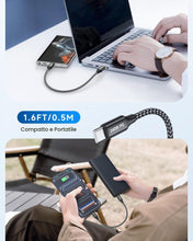 Carica l'immagine nel visualizzatore di Gallery, RAVIAD 240W Cavo USB C a USB C 50CM, PD3.0 Cavo USB Type-C Ricarica Rapida