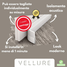Carica l'immagine nel visualizzatore di Gallery, Vellure® Paraspifferi porta blindata - NUOVO Paraspifferi sottoporta Premium (rapido e facile da applicare) ideale anche