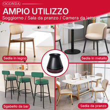 Carica l'immagine nel visualizzatore di Gallery, OCONDA 24 Pezzi Gommini per Sedie Rotondi Silicone，Nero Fit:14-20mm