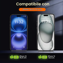 Carica l'immagine nel visualizzatore di Gallery, 3 Pezzi Pellicola Opaca per iPhone 16/15 6,1 Pollici, Vetrino Vetro Temperato Opaco HD con Strumento di Auto-Installazio