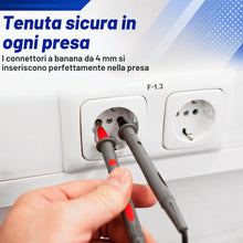Carica l'immagine nel visualizzatore di Gallery, Peak Tech 1 Coppia Puntali multimetro Flessibile 120 cm, sicurezza – test kit di cavi, 1000 V AC/DC, 10 a, Cat III/IV, 1