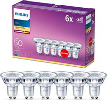 Carica l'immagine nel visualizzatore di Gallery, Philips LED Faretto con attacco GU10, Confezione da 6