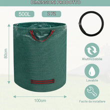 Carica l'immagine nel visualizzatore di Gallery, 2 Pezzi 500L Sacchi per Rifiuti da Giardino, Borsa da Giardino