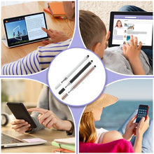 Carica l'immagine nel visualizzatore di Gallery, JEYORZY 6pz Pennini stilo 2 in 1 per touch screen, con disco trasparente e punta in silicone ad alta sensibilità, pennin