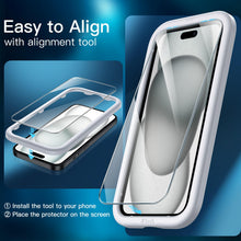 Carica l'immagine nel visualizzatore di Gallery, JETech Cover Magnetica Opaca 3 in 1 per iPhone 15, Nero