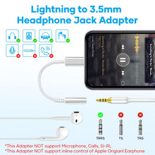 Carica l'immagine nel visualizzatore di Gallery, Adattatore i Phone Jack 3,5 mm [Certificato MFi] Adattatore Jack