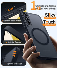 Carica l'immagine nel visualizzatore di Gallery, CANSHN Magnetica Cover per Samsung Galaxy S22 (6.1 Pollici), [Protezione Completa Della Fotocamera] Custodia Traslucida 