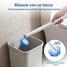 Carica l'immagine nel visualizzatore di Gallery, Scopino WC con 16 Testine di Ricambio in Spugna, Scopettino per Toilette con Supporto da Parete senza Forare, Accessorio per la Pulizia del Bagno, Casa e Hotel