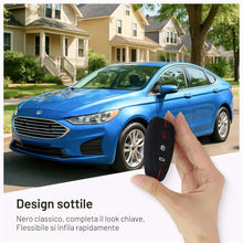 Carica l'immagine nel visualizzatore di Gallery, Custodia in silicone compatibile con chiavi auto Ford a 3 tasti (solo Keyless Go) – Custodia protettiva di alta qualità 