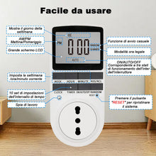 Carica l'immagine nel visualizzatore di Gallery, Presa timer elettronico digitale,10set di timer plug-in programmabili,16A 3680W 230VAC, adatto per il controllo della te