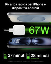 Carica l'immagine nel visualizzatore di Gallery, Belkin SmartProtect Caricatore USB C a 2 Porte 67W, Doppio Caricabatteria GaN con 2 Porte USB-C, Ricarica Rapida per Mac