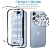 Carica l'immagine nel visualizzatore di Gallery, Anoowkoa 2+2 Pezzi Vetro Temperat per iPhone 18 Pro Pellicola 6,3"