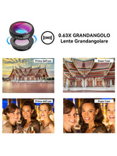 Carica l'immagine nel visualizzatore di Gallery, APEXEL 18x Lente per Telescopio, Obiettivo Grandangolare da 0,63x e Obiettivo Macro 15x, Fisheye da 198 °, Treppiede Fle
