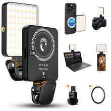 Carica l'immagine nel visualizzatore di Gallery, 128 Luce per Foto, 3000mAh Magnetica Luce per Video con 3 Modalità e 10 Livelli di Luminosità, 3000-6500K Luci Fotografi