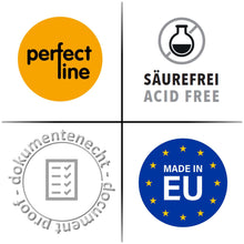 Carica l'immagine nel visualizzatore di Gallery, perfect line 200 Buste trasparenti anelli a4 perforate DIN-A4, bustine trasparenti, zigrinata, prive di acidi e valide p