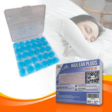 Carica l'immagine nel visualizzatore di Gallery, 30 Pezzi Tappi per Orecchie Silicone - 32dB Antirumore Dormire e Nuoto, Blu
