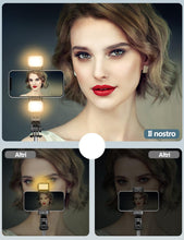 Carica l'immagine nel visualizzatore di Gallery, Bastone Selfie Treppiede Migliorato- 2 Luce di Riempimento, 114 CM Selfie Stick Treppiede per Telefono Extra Lungo con T