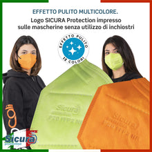 Carica l'immagine nel visualizzatore di Gallery, 48 Mascherine FFP2 certificate CE colorate Made in Italy BFE ≥99%