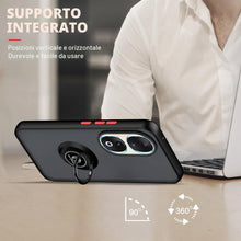 Carica l'immagine nel visualizzatore di Gallery, XINYEXIN Cover per Honor 90 5G, Traslucida Custodia Antiurto Antigraffio con Supporto Anello a 360°, PC + TPU Bumper Cas